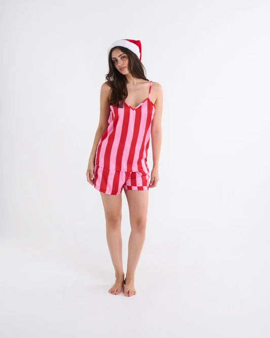 Santa Baby Adult Eco Satin Shorts & Cami Pyjama Set