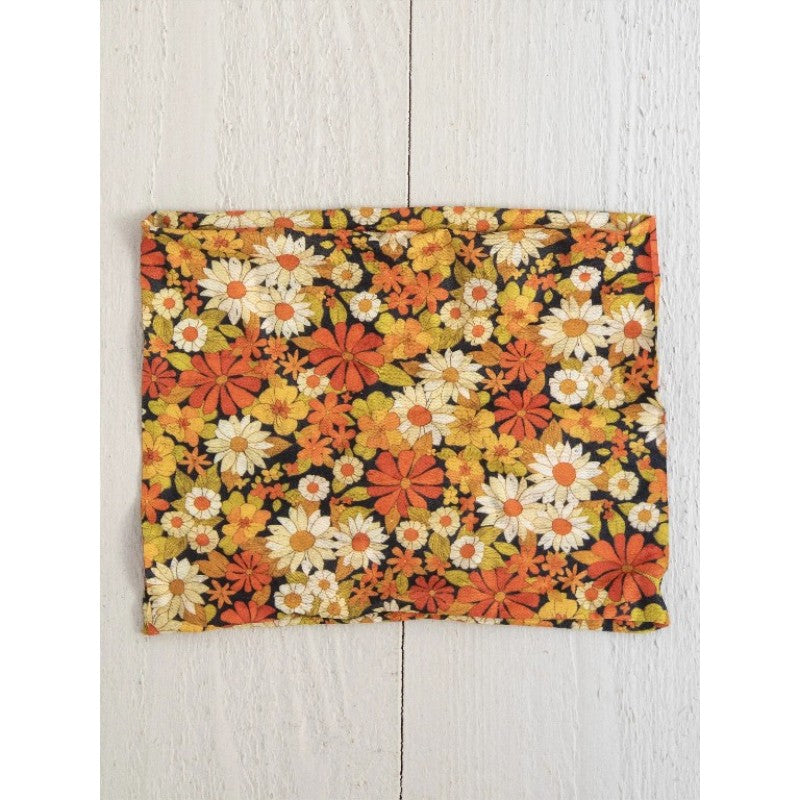 Boho Bandeau Half Ditsy Garden Black