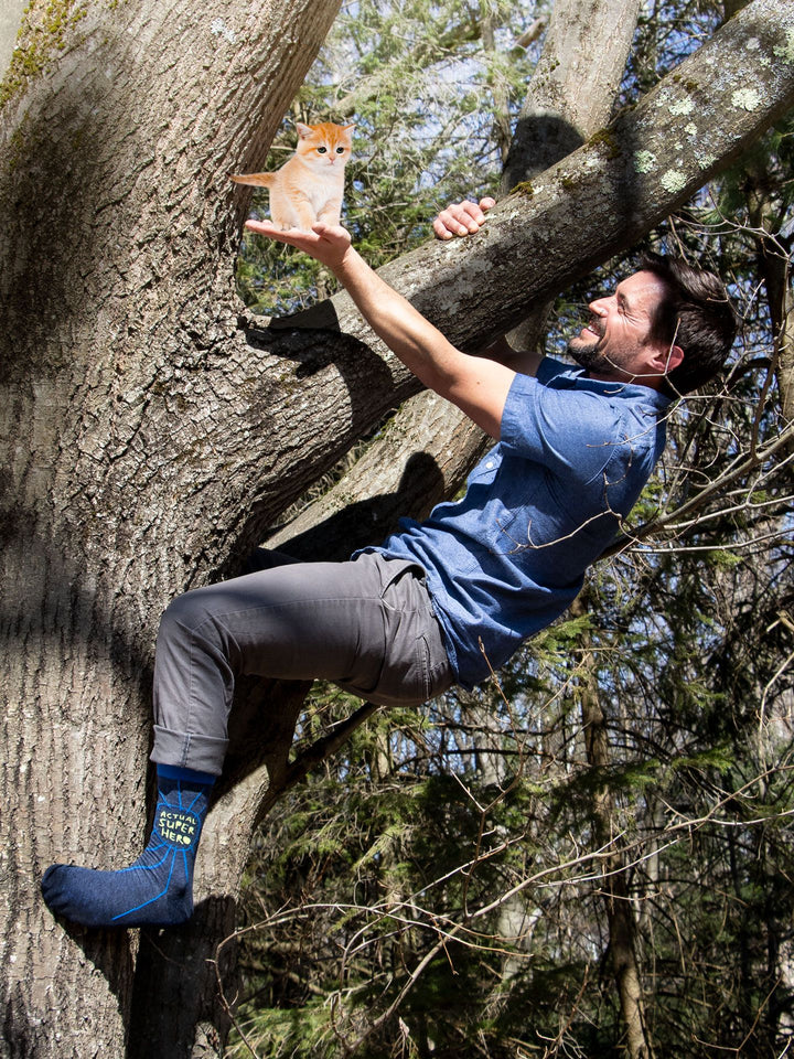 Actual Superhero Mens Crew Socks