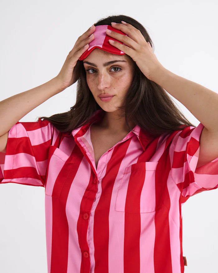 Santa Baby Adult Eco Satin Short Sleeve Shirt & Short Pyjama Set