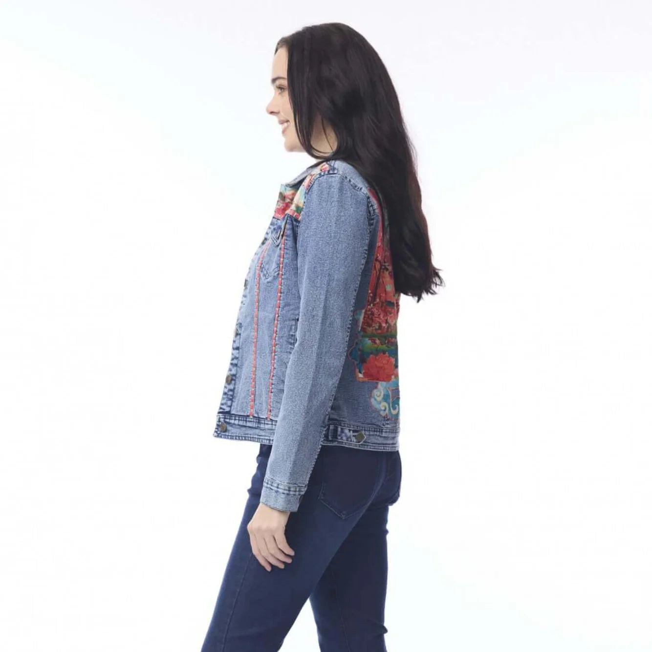 Nippori Applique Denim Jacket-Geisha