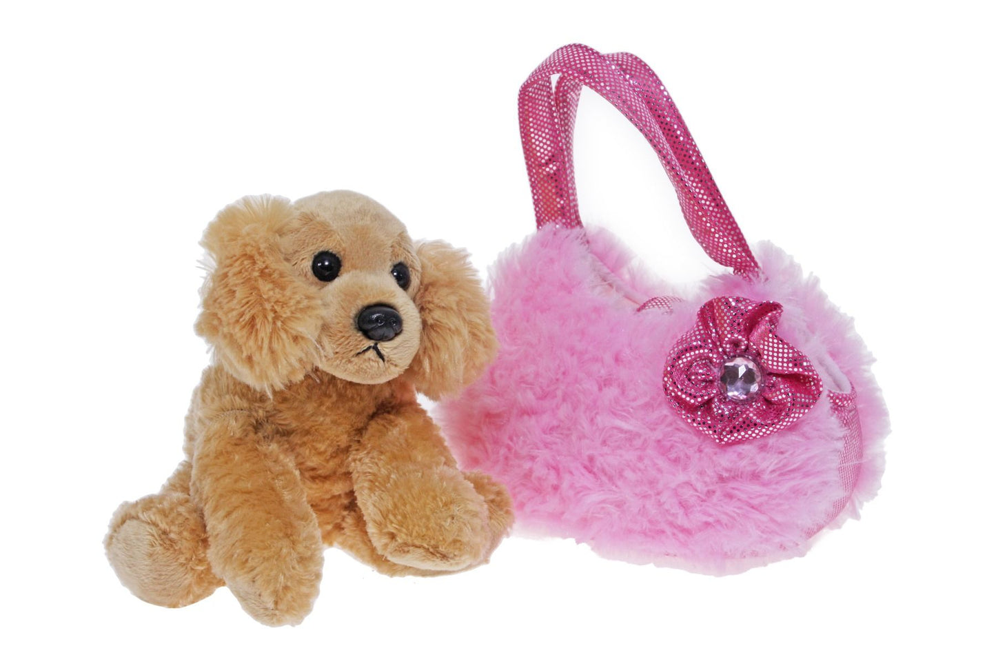 Fancy Pal - Cocker Spaniel in Pink Fluffy Bag