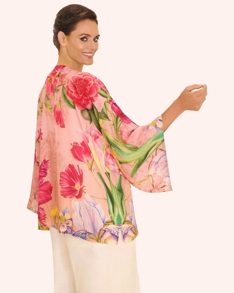 Powder Kimono Jacket - Floral Study - Petal