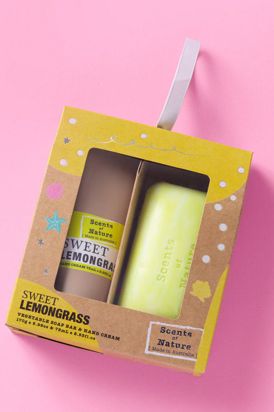 Limited Edition Vegetable Soap Bar 170g & Hand Cream 75mL Sweet Lemongrass Gift Set