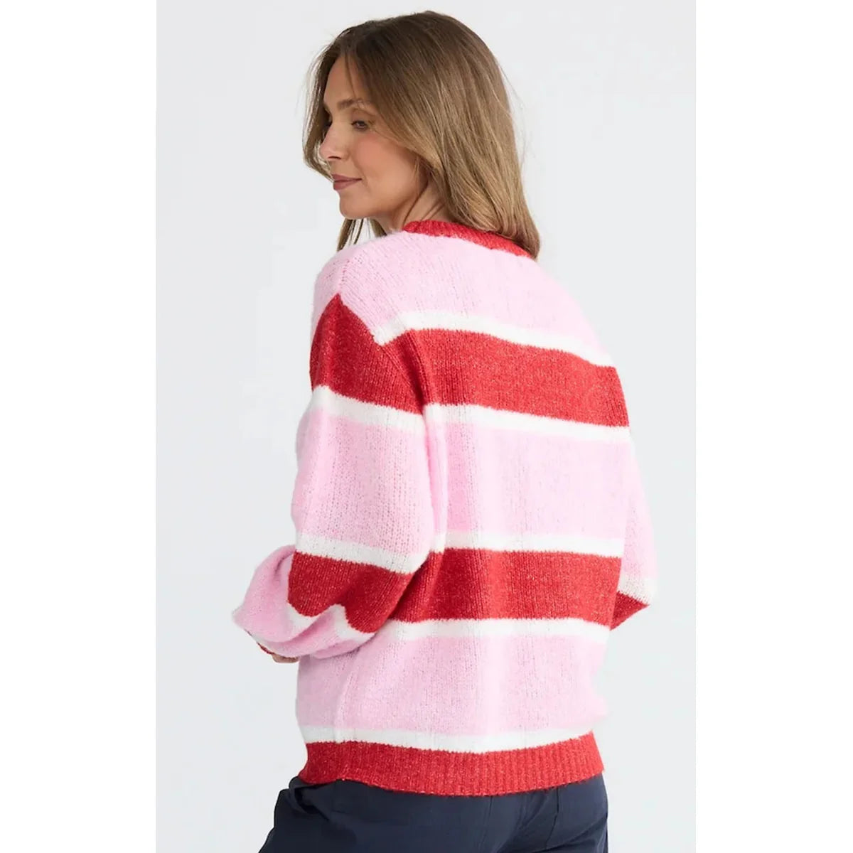 HOLIDAY - COVE KNIT-Pink Multi Stripe