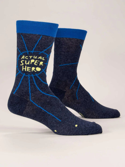 Actual Superhero Mens Crew Socks