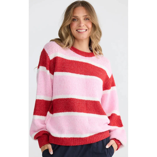 HOLIDAY - COVE KNIT-Pink Multi Stripe