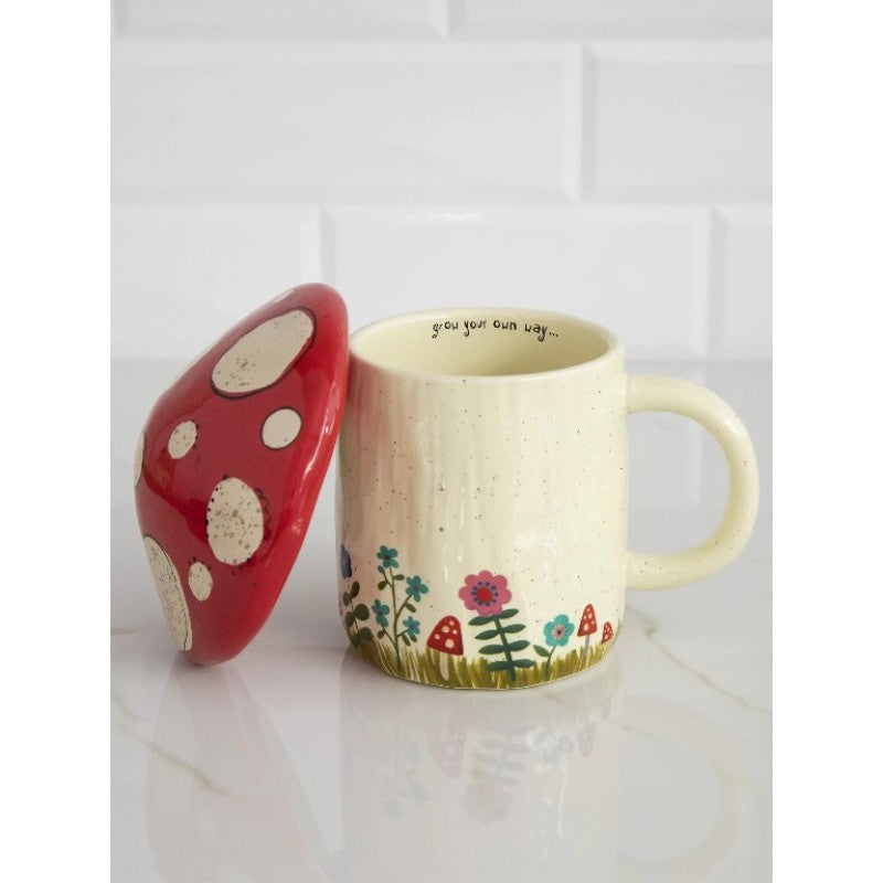 Mushroom Mug with Lid -Grow Your Own Way