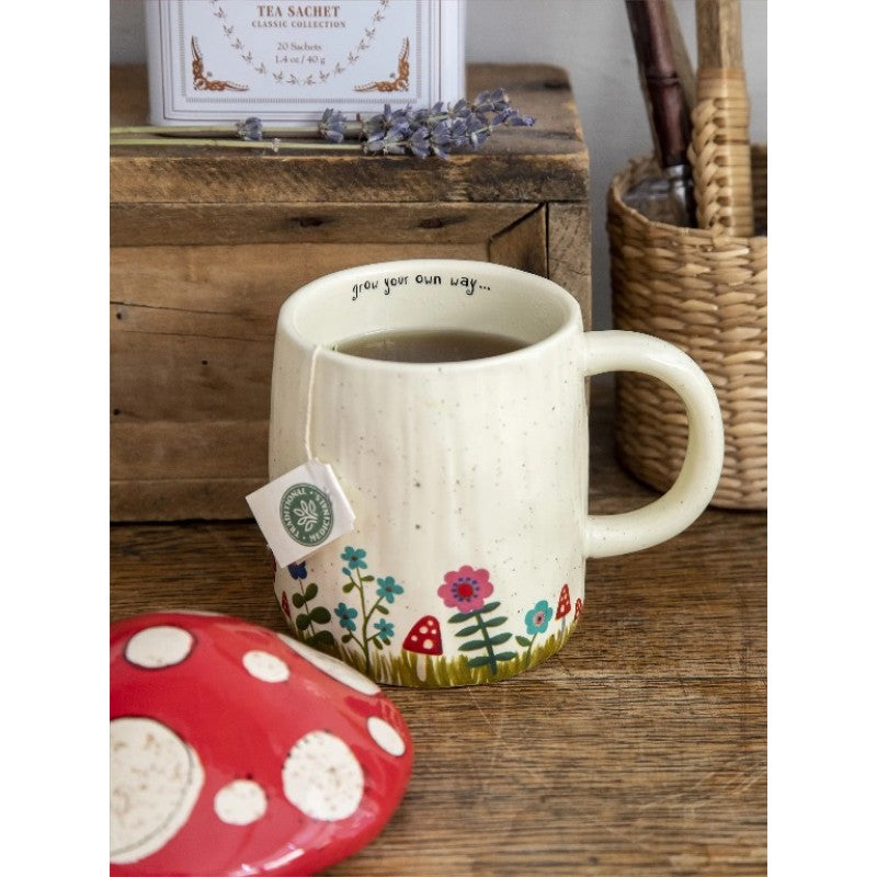 Mushroom Mug with Lid -Grow Your Own Way