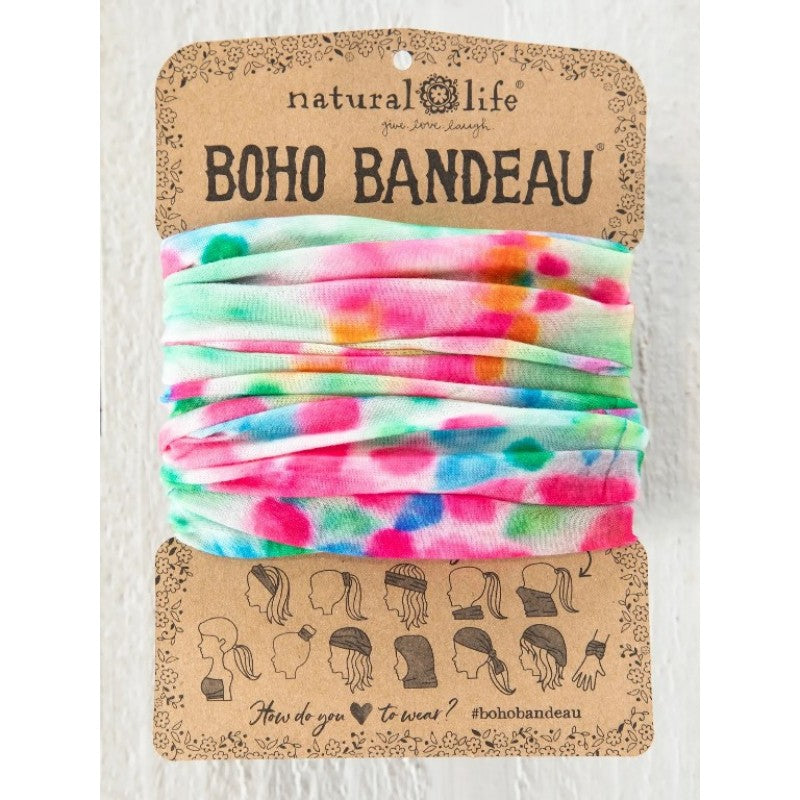 Boho Bandeau Spring Rainbow Tie Dye