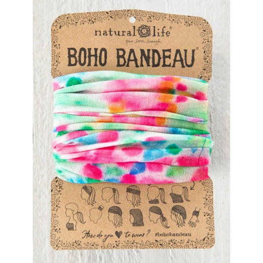 Boho Bandeau Spring Rainbow Tie Dye