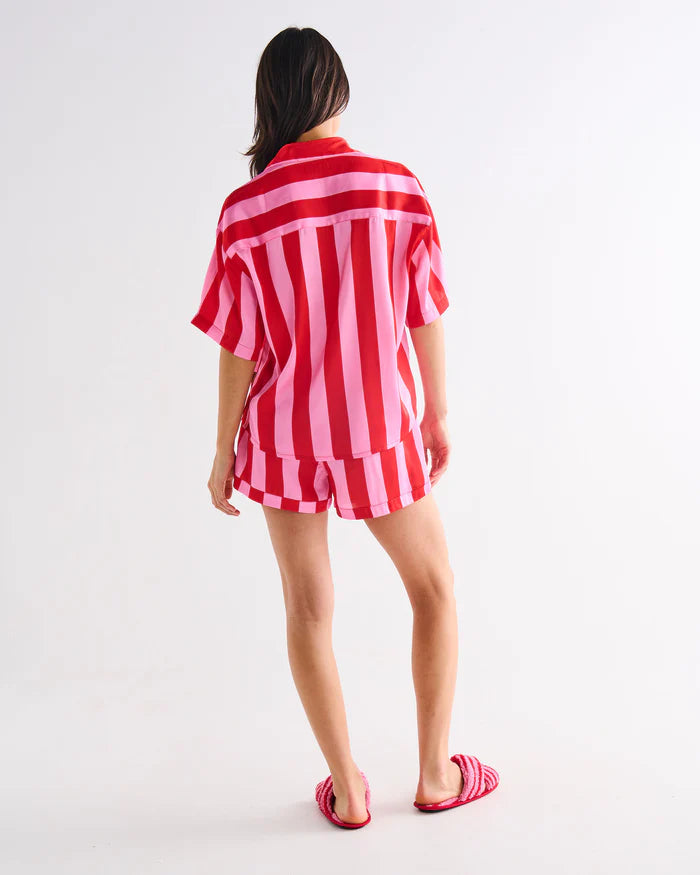 Santa Baby Adult Eco Satin Short Sleeve Shirt & Short Pyjama Set