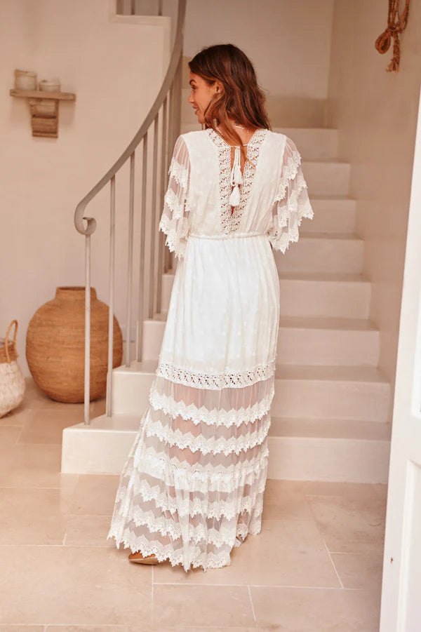 Bungalow Maxi - White Embroidered