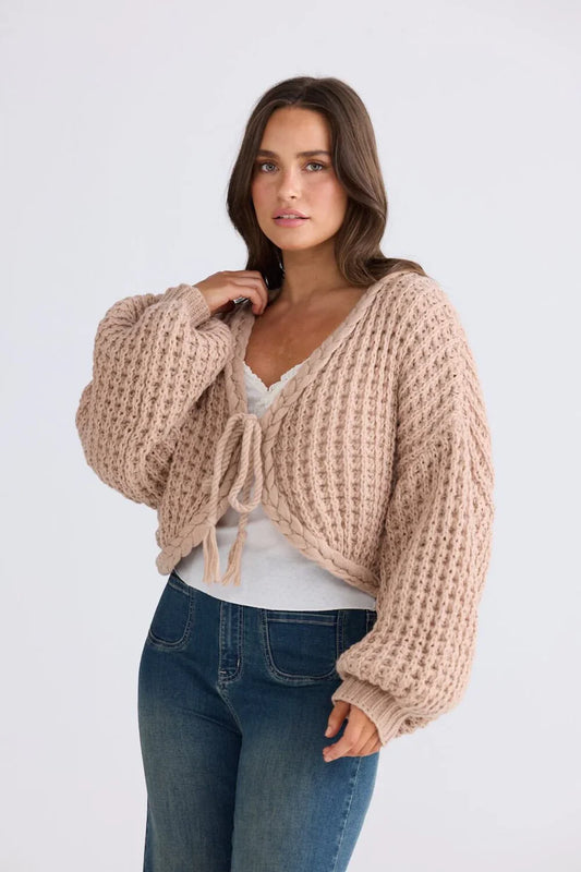 Zinnia Tie Cardi - Latte