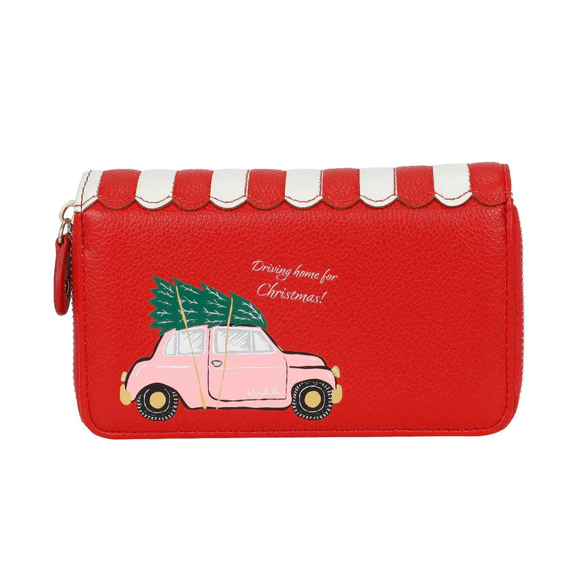 NO.25 MISTLETOE LANE MEDIUM ZIPAROUND WALLET