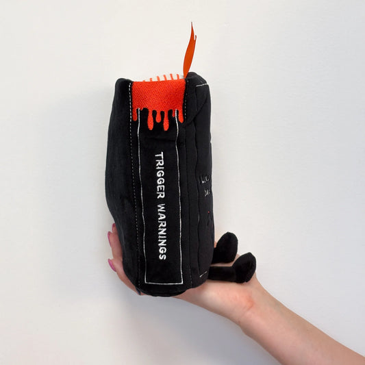 "I Like My Thrillers Dark & Twisted" Book Plush