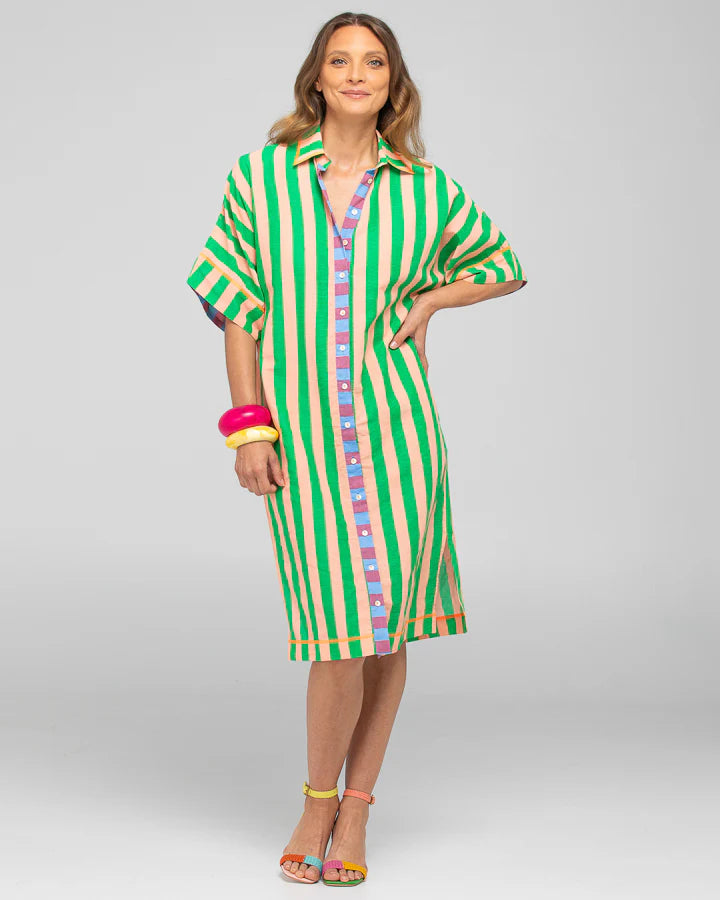 Maui Shirt Dress - Capri Peach