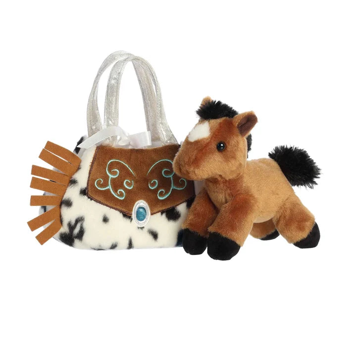 Fancy Pal - Brown Horse in Western Fringe Bag