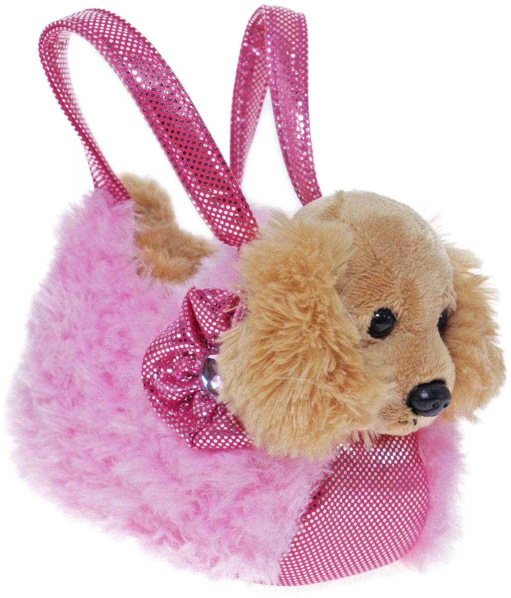 Fancy Pal - Cocker Spaniel in Pink Fluffy Bag