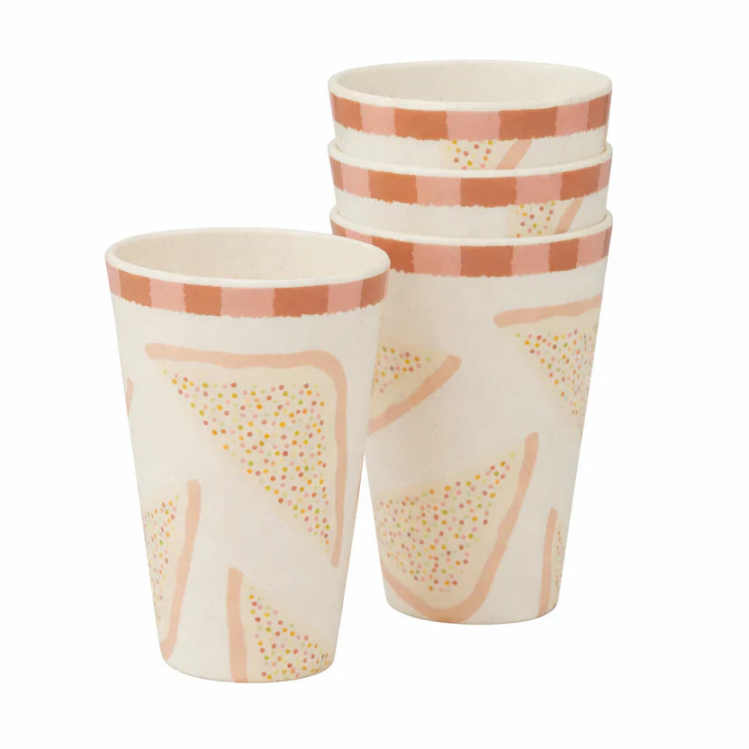 Fairy Bread Bamboo Fibre Cups - Set of 4