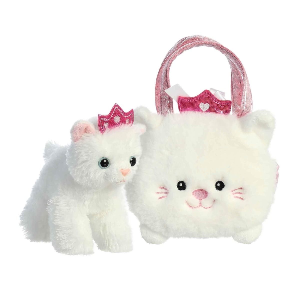 Fancy Pal - White Princess Cat in Kitty Bag