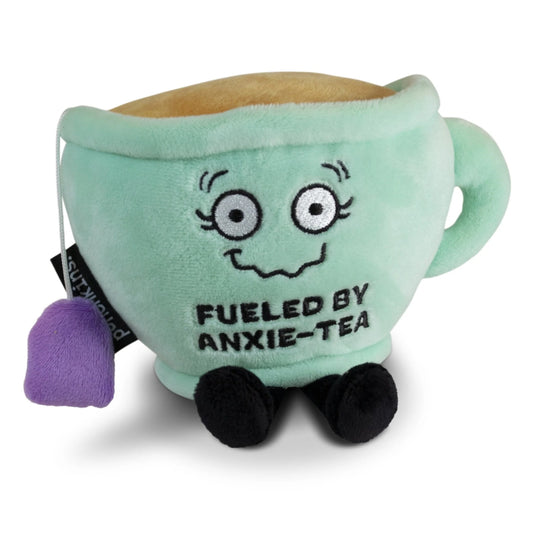 "Fueled by Anxie-tea" Teacup Plush
