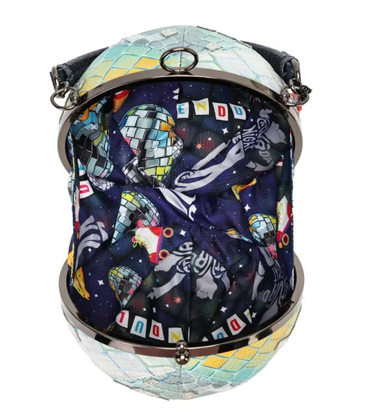 Vendula Kittys Drive In Movie Caturday Night Fever Disco Ball Bag