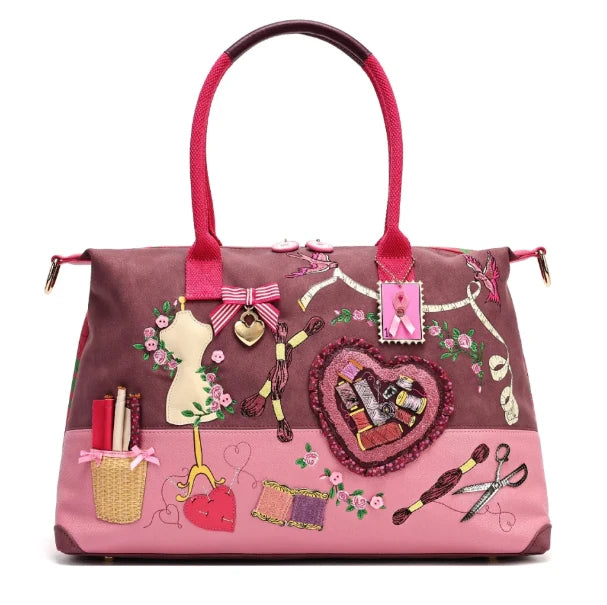 Vendula Pink Ribbon Sewing Box Scrapbook Bonnie Weekender