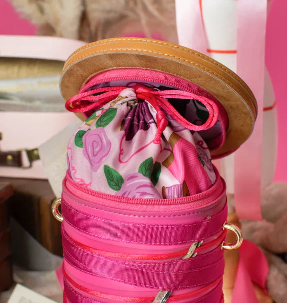 Vendula Pink Ribbon Sewing Box Scrapbook Cotton Reel Bag