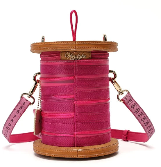 Vendula Pink Ribbon Sewing Box Scrapbook Cotton Reel Bag