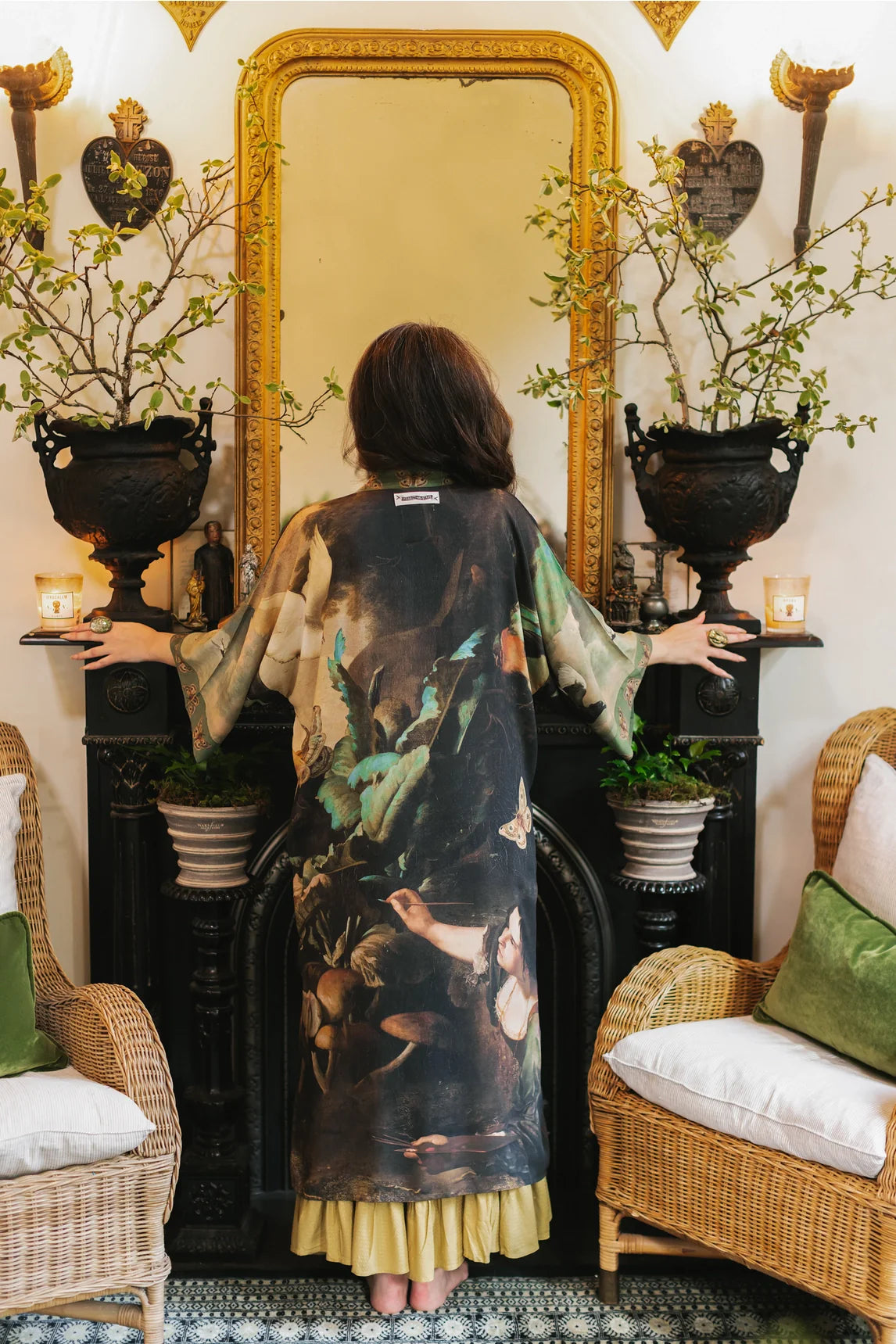 Market Of Stars - Heartwork - Opera Duster Bamboo Kimono Robe