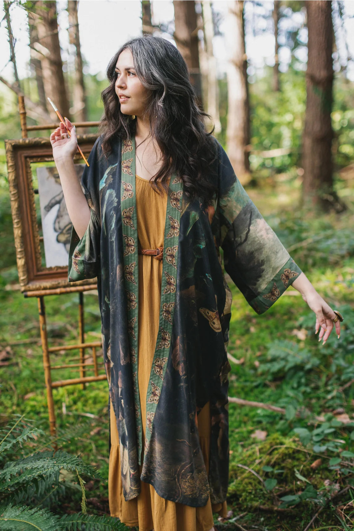 Market Of Stars - Heartwork - Opera Duster Bamboo Kimono Robe