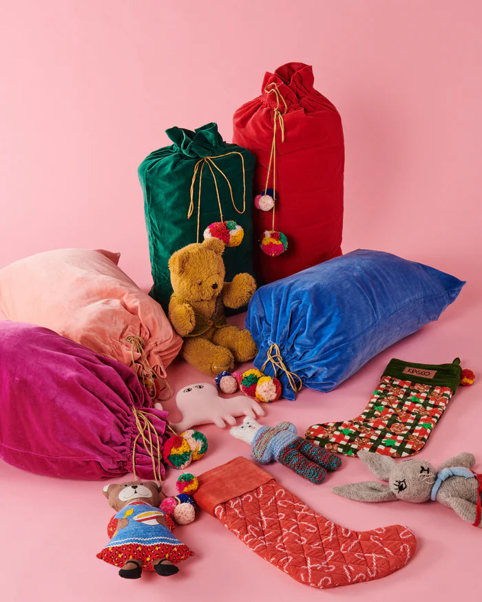 Velvet Santa Sacks-4 Colours