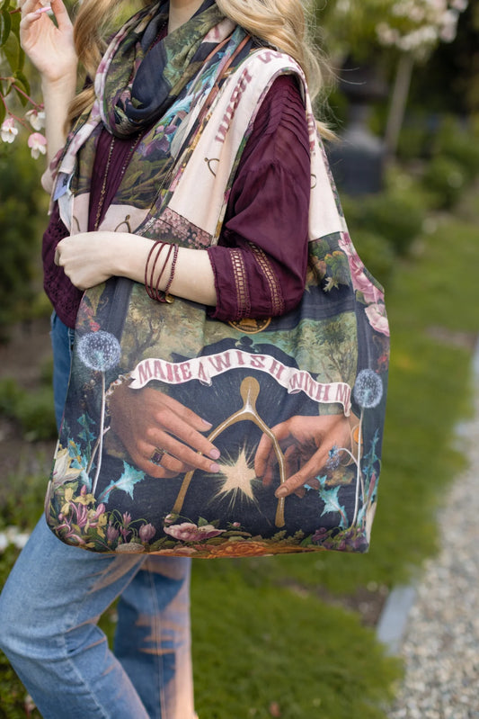 Make a Wish' Linen Tote Bag - Market of Stars