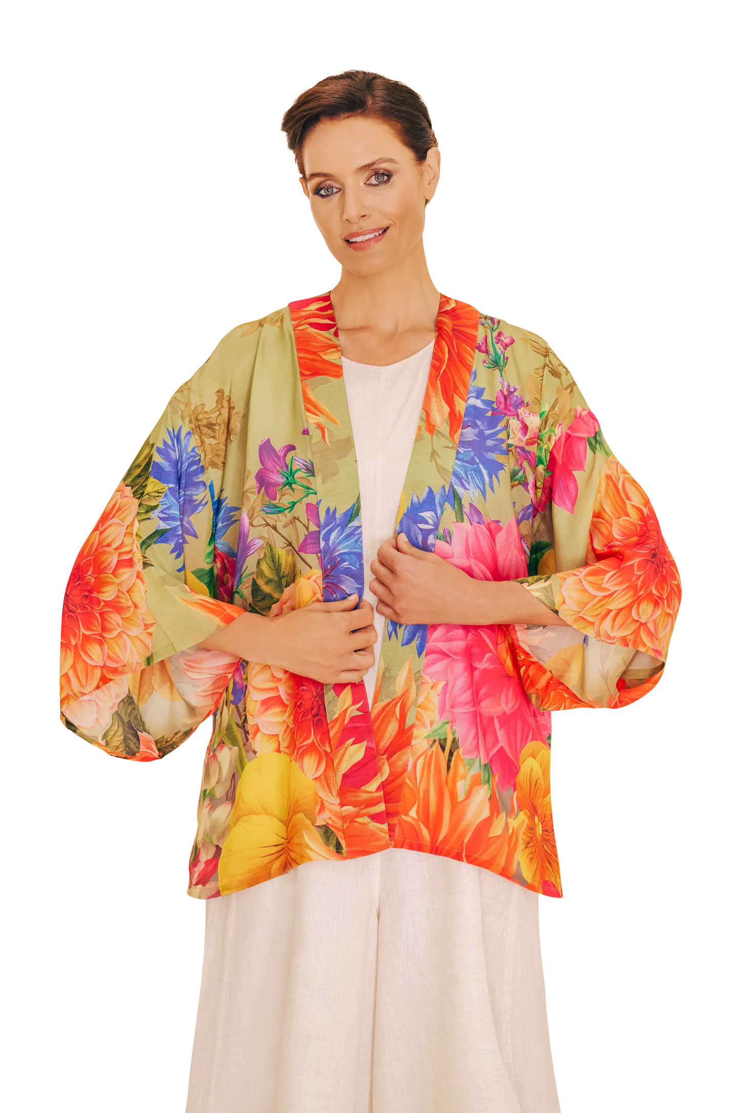 Powder Bountiful Blooms Kimono Jacket