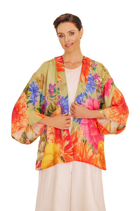 Powder Bountiful Blooms Kimono Jacket