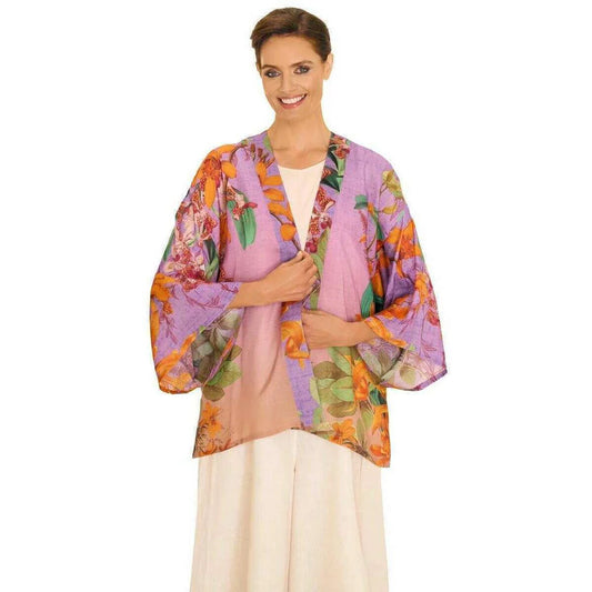 Powder Kimono Jacket-  Botany Bliss- Lavender