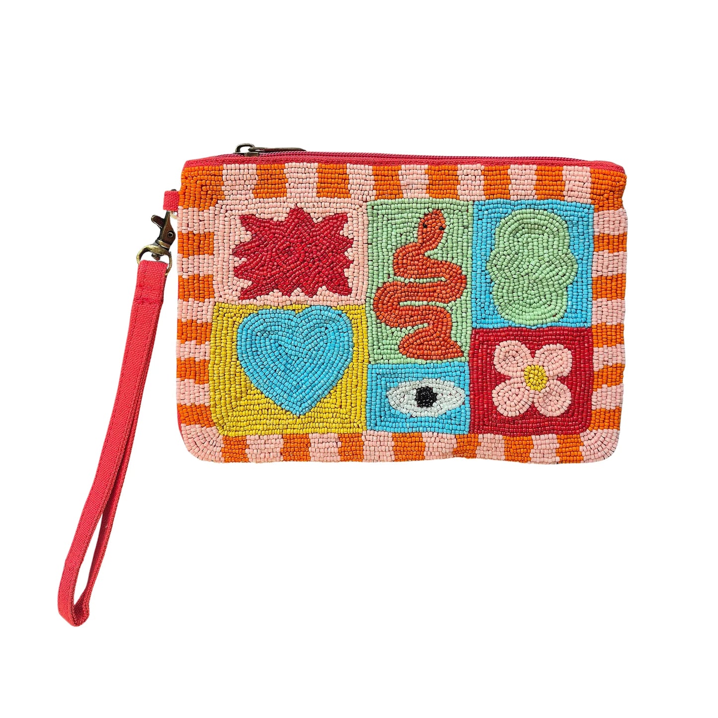 Beaded Clutch with Wristlet