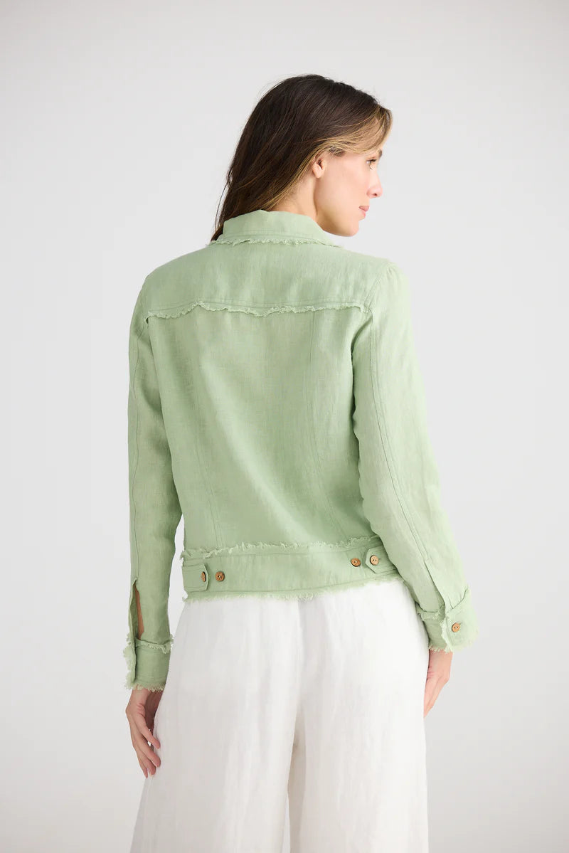 Monza Jacket - Sage Linen