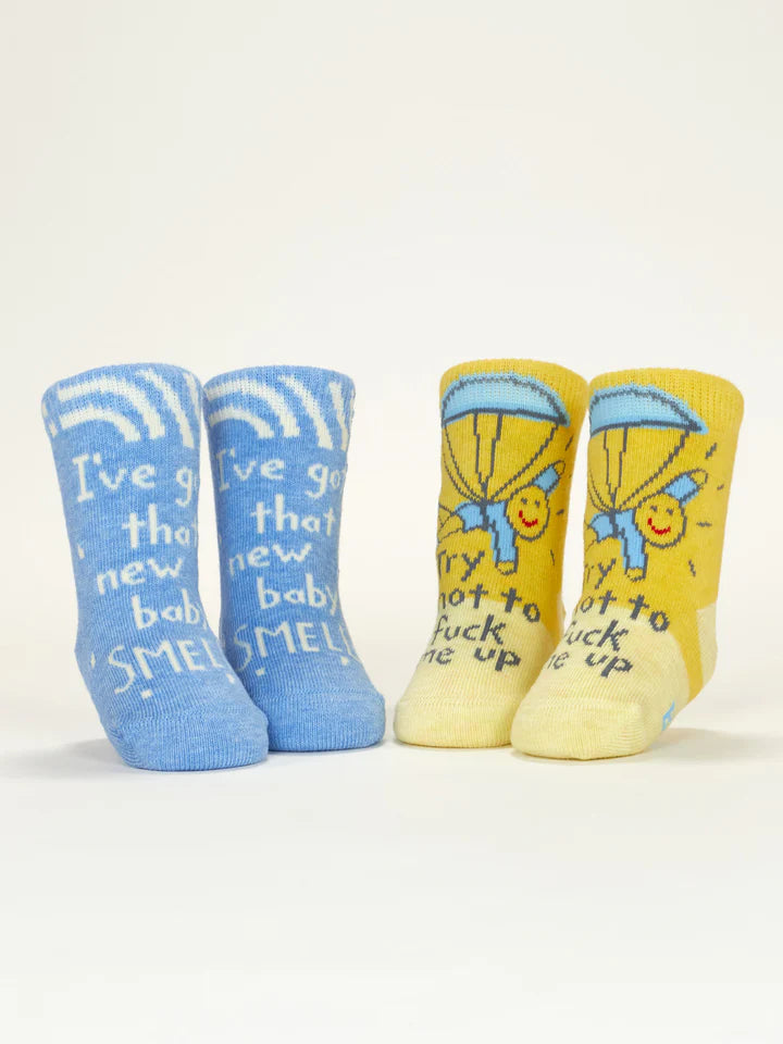 I've Got That New Baby Smell/ Try Not To Fuck Me Up Baby Socks