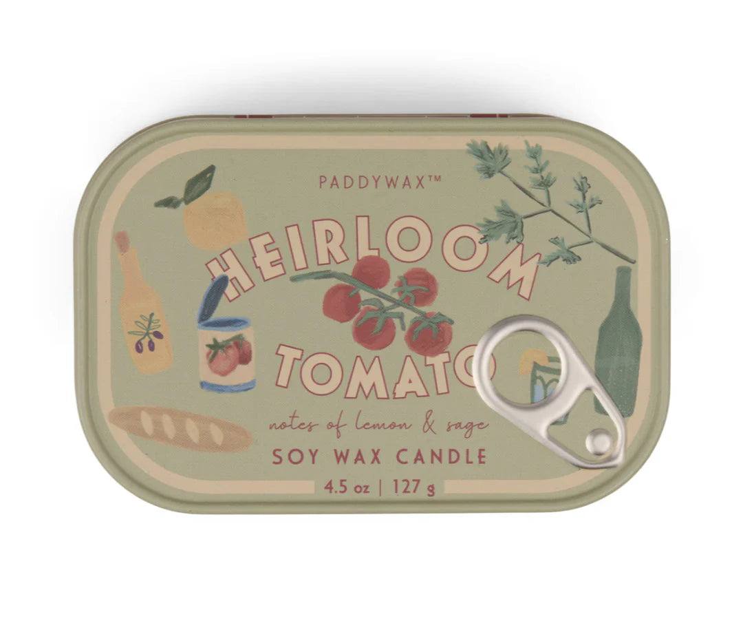 Bistro Printed Tin Candle - Heirloom Tomato