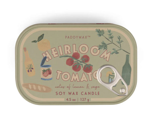 Bistro Printed Tin Candle - Heirloom Tomato