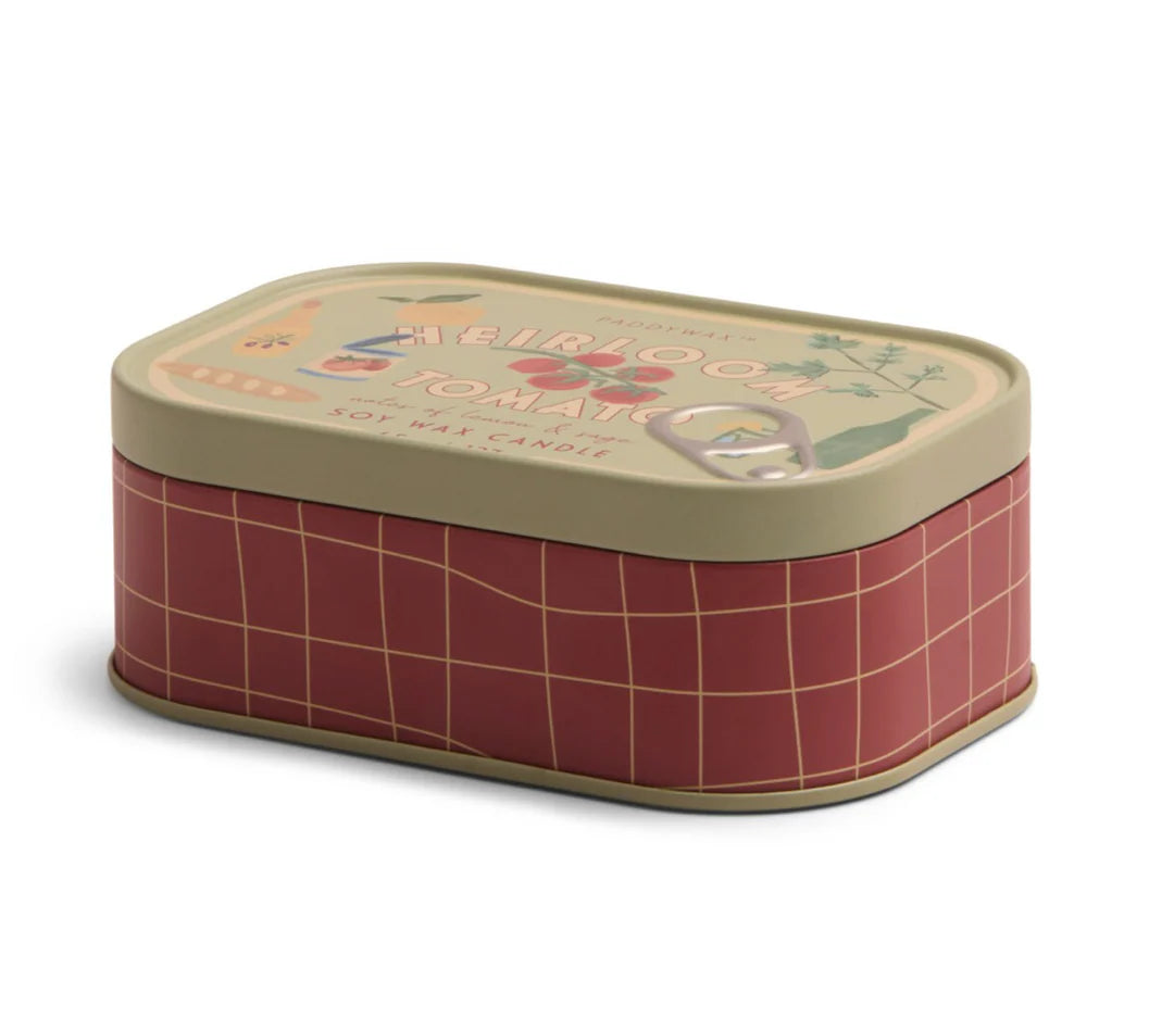 Bistro Printed Tin Candle - Heirloom Tomato