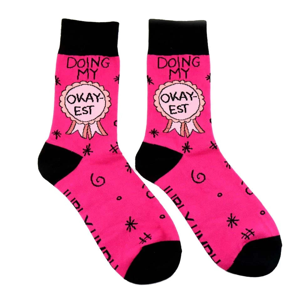 Doing My Okay-est Socks - Unisex Medium
