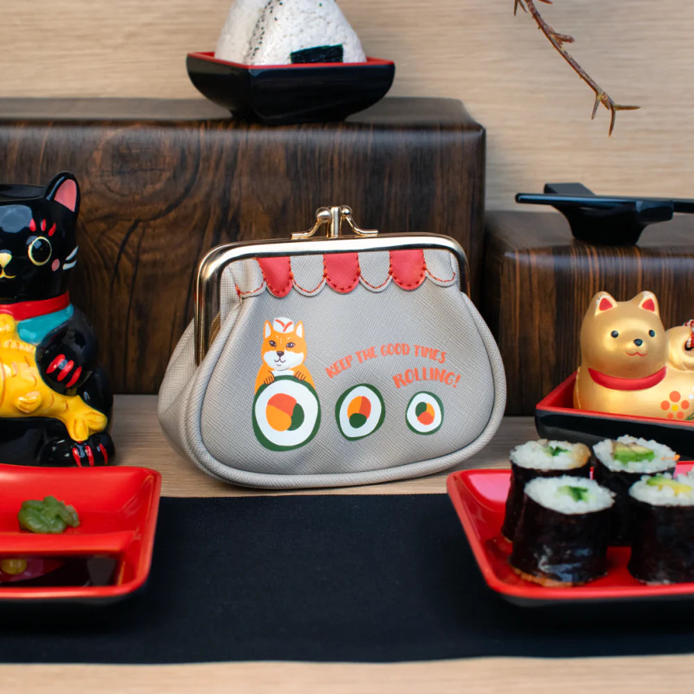 Vendula Sushi – Grey Edition Clipper Coin Purse