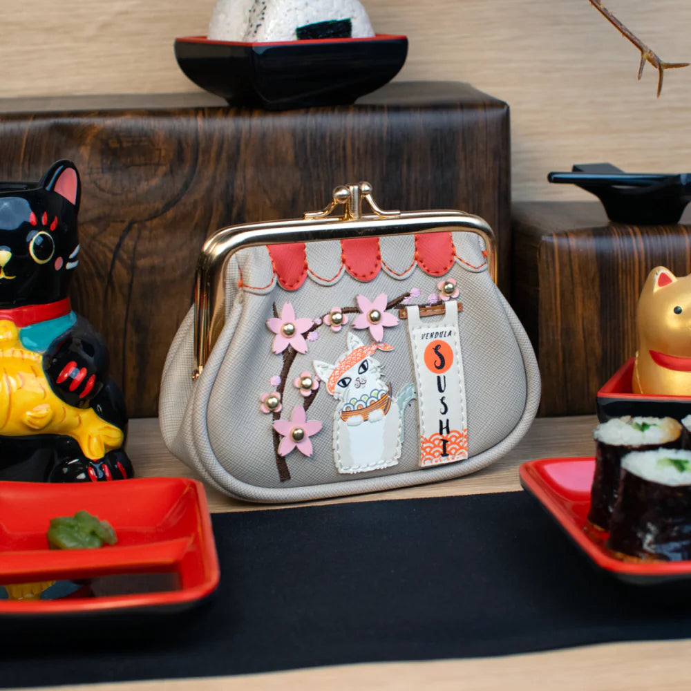 Vendula Sushi – Grey Edition Clipper Coin Purse