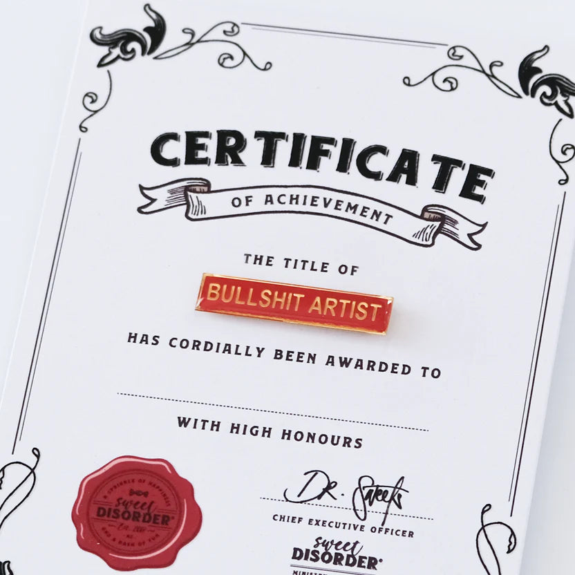 Bullshit Artist Award Badge