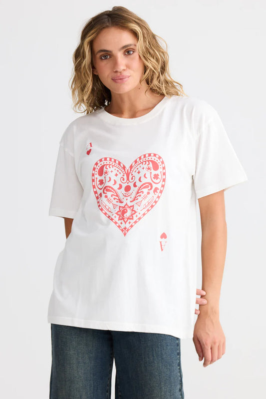 Talisman Ace of Hearts Relaxed Tee - White