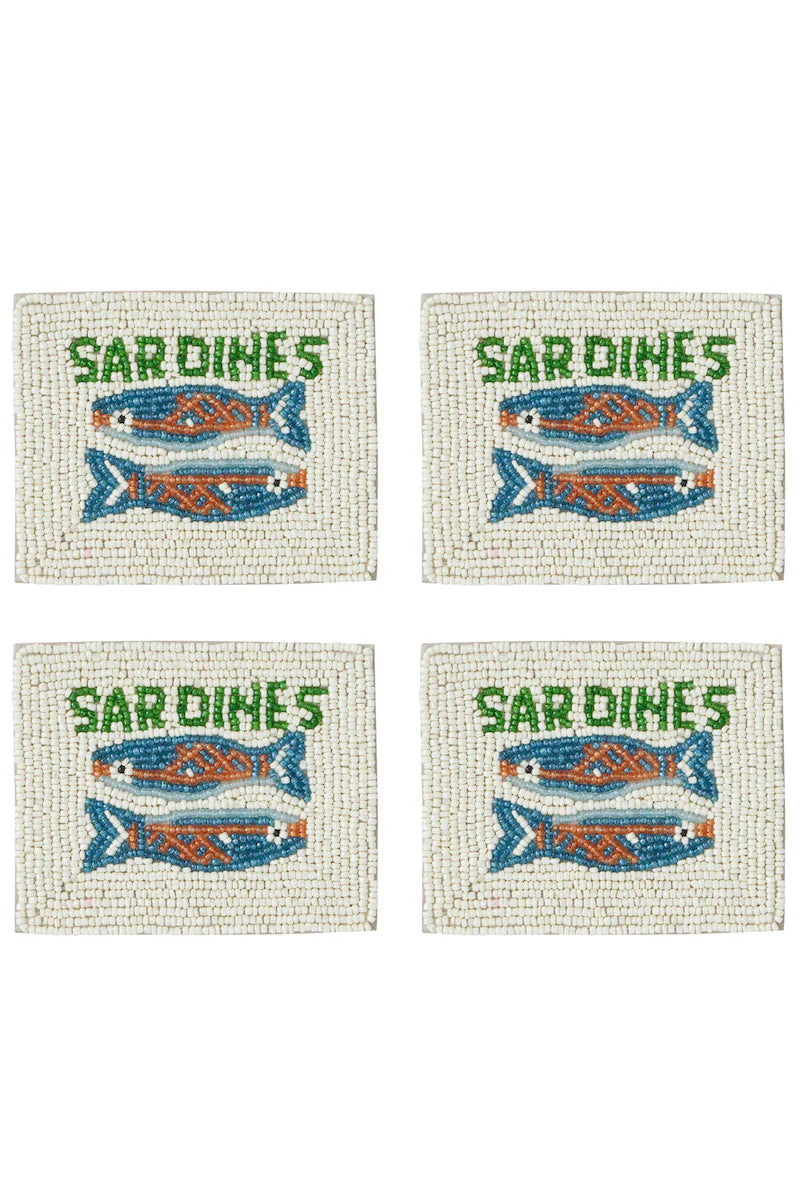 Sardines Beaded Coasters