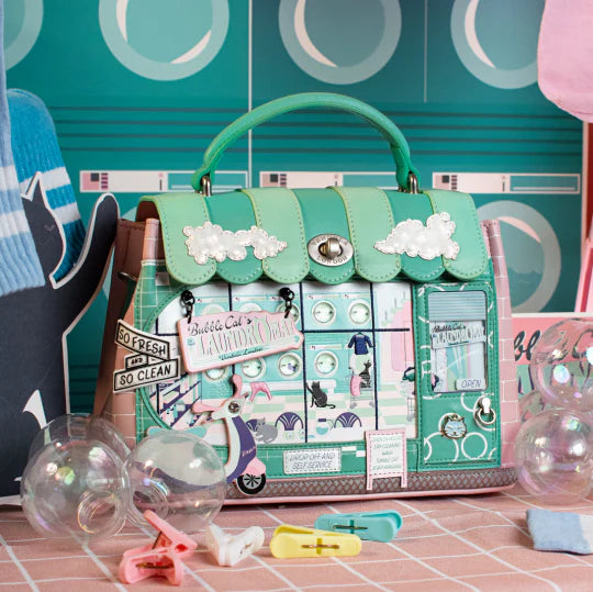 Vendula Bubble Cats Laundromat Mini Grace Bag